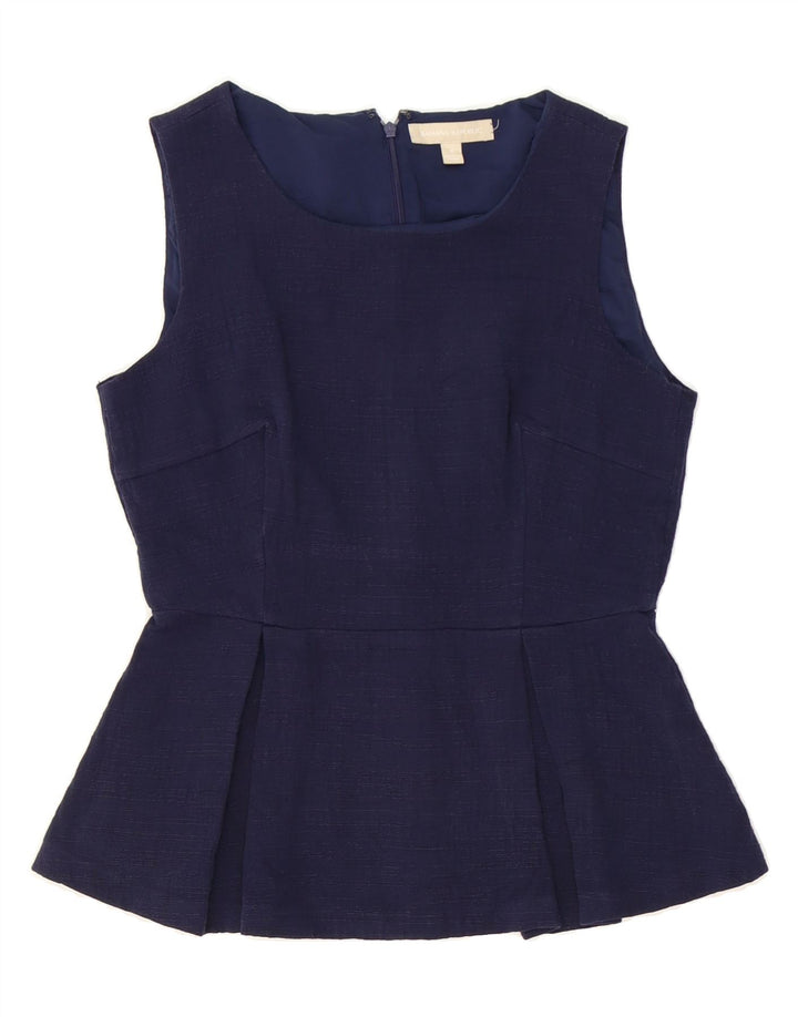 BANANA REPUBLIC Womens Sleeveless Blouse Top US 4 Small Navy Blue Vintage Banana Republic and Second-Hand Banana Republic from Messina Hembry 