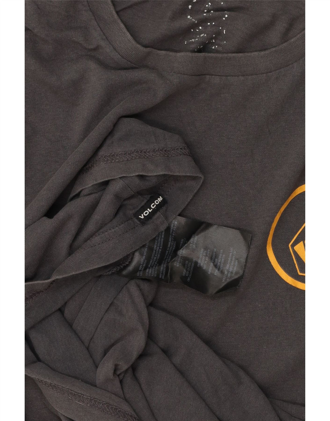 Volcom Mens T-Shirt Top Medium Grey Cotton