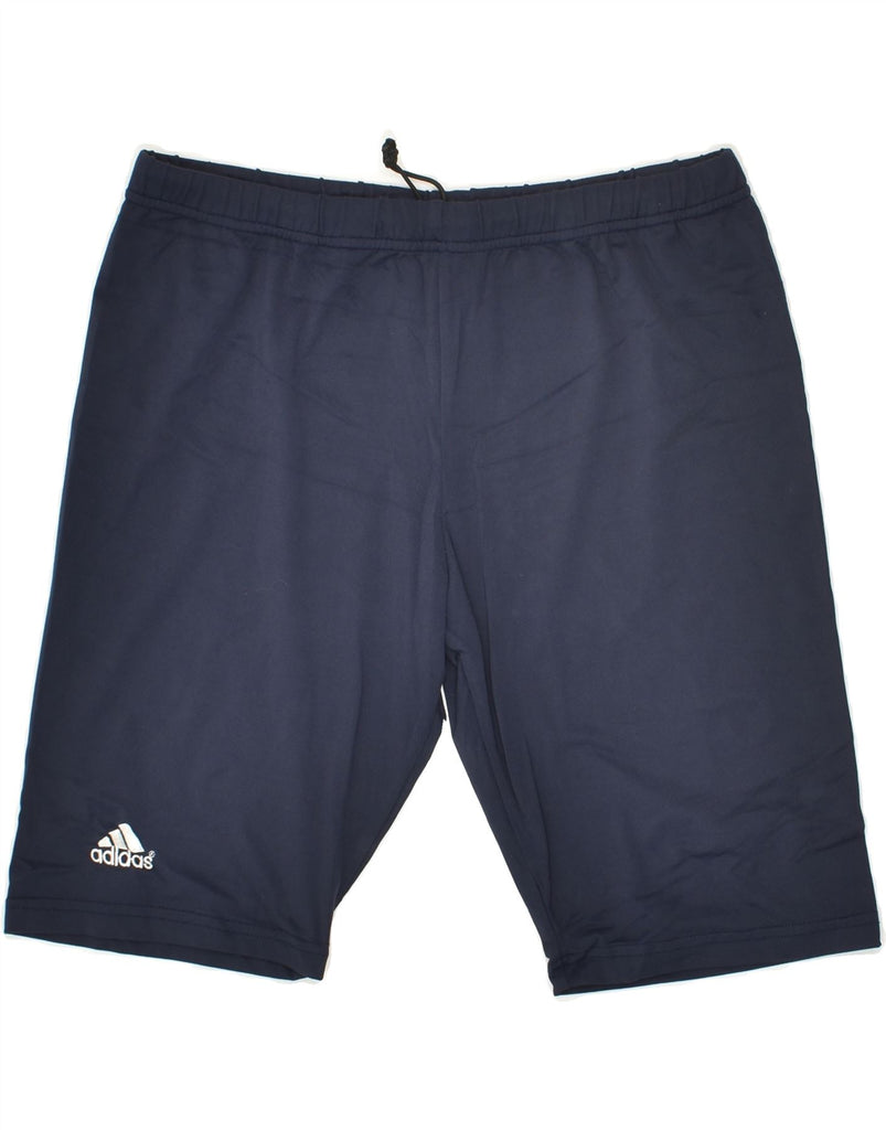 ADIDAS Mens Sport Shorts Medium Navy Blue Polyamide | Vintage Adidas | Thrift | Second-Hand Adidas | Used Clothing | Messina Hembry 