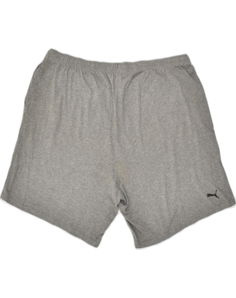 PUMA Mens Graphic Sport Shorts 2XL Grey Cotton | Vintage Puma | Thrift | Second-Hand Puma | Used Clothing | Messina Hembry 