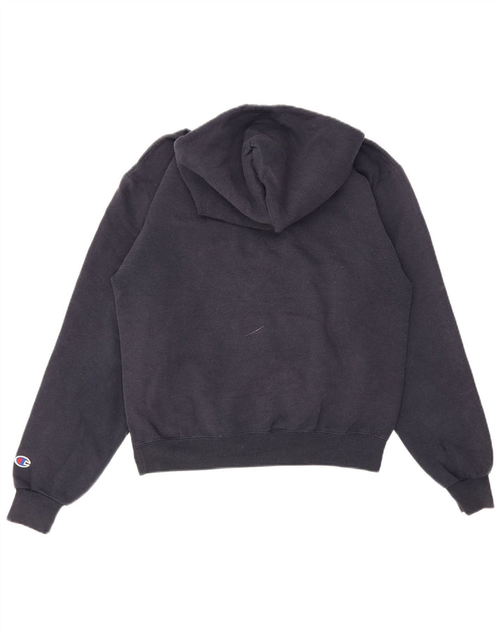 Champion Mens Graphic Hoodie Jumper Small Navy Blue