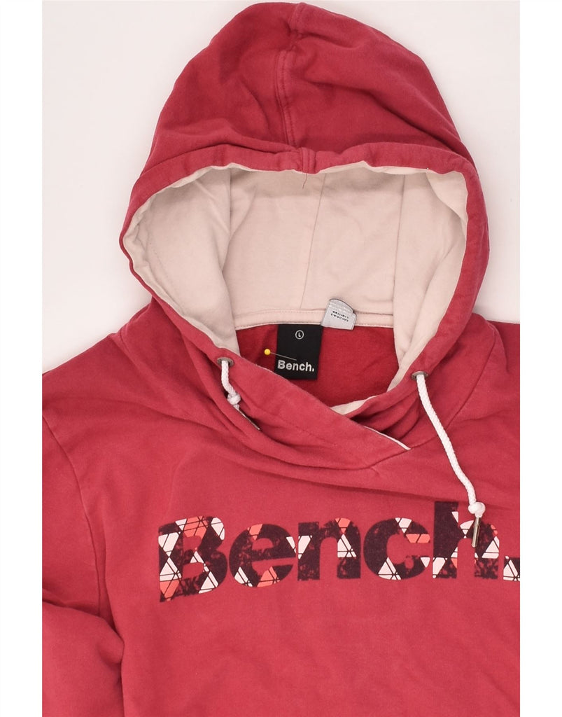 BENCH Womens Graphic Hoodie Jumper UK 16 Large Red | Vintage Bench | Thrift | Second-Hand Bench | Used Clothing | Messina Hembry 
