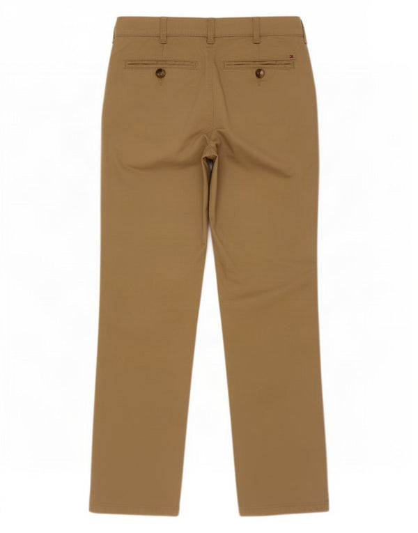 Tommy Hilfiger Boys Straight Chino Trousers 15-16 Years W32 L32 Beige
