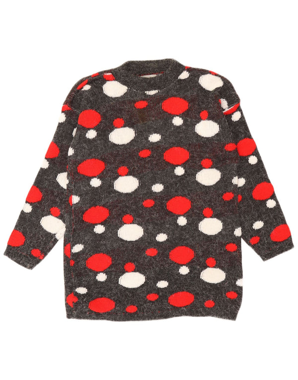 Phoenix Womens Turtle Neck Jumper Sweater UK 16 Large Grey Polka Dot