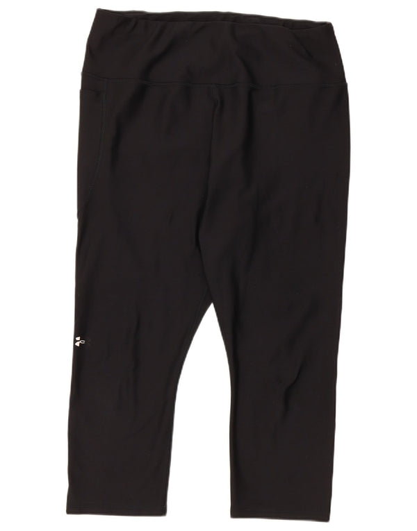 Under Armour Womens Capri Leggings UK 18 XL Black Polyester
