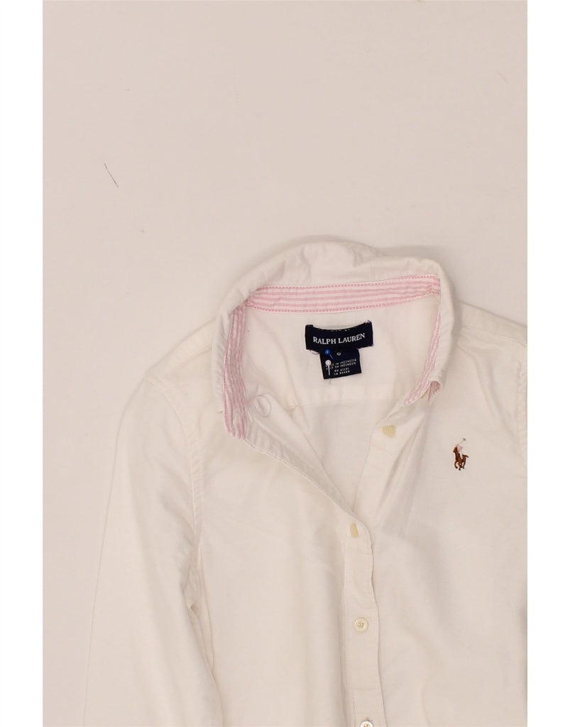 RALPH LAUREN Girls Shirt 5-6 Years White Cotton Vintage Ralph Lauren and Second-Hand Ralph Lauren from Messina Hembry 
