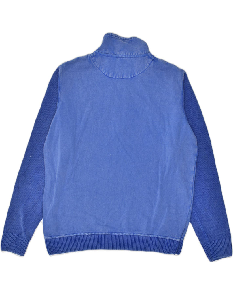 MARLBORO CLASSICS Mens Zip Neck Zip Hoodie Sweater XL Blue Cotton | Vintage Marlboro Classics | Thrift | Second-Hand Marlboro Classics | Used Clothing | Messina Hembry 