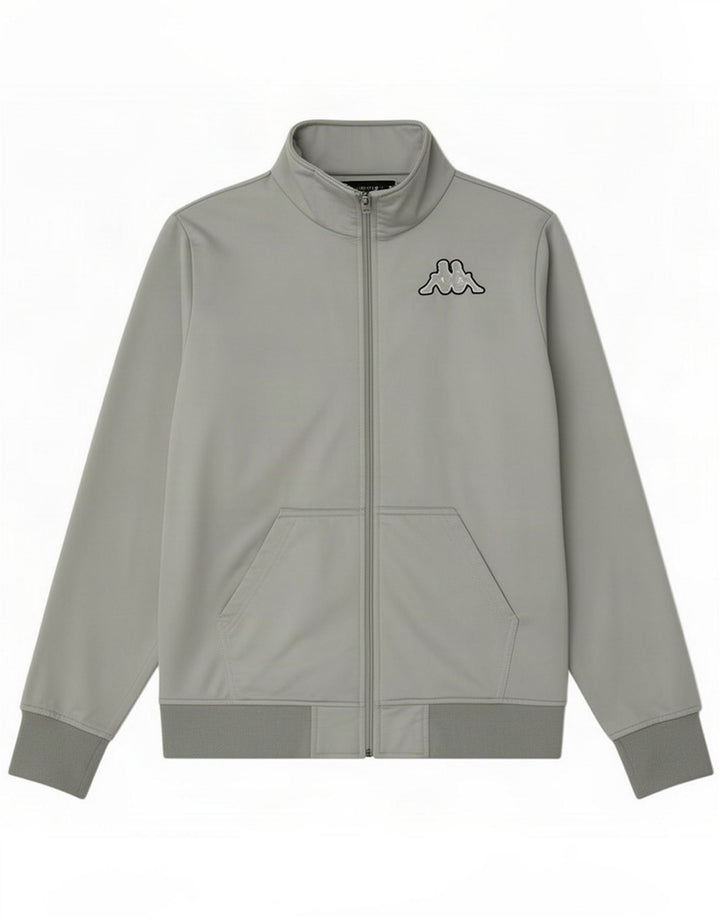 Kappa Mens Tracksuit Top Jacket Large Grey Polyester