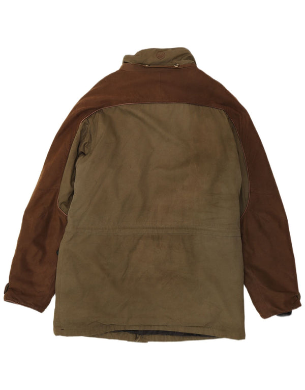 Beretta Mens Utility Jacket UK 42 XL Khaki Colourblock Cotton