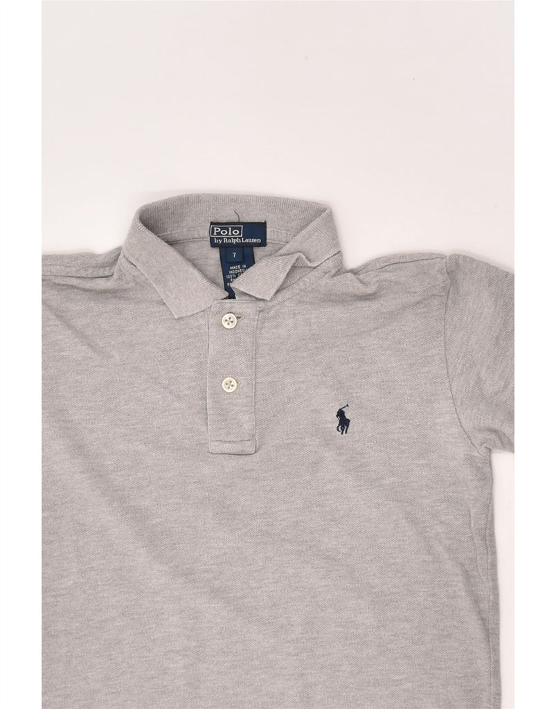 POLO RALPH LAUREN Boys Polo Shirt 6-7 Years Grey Cotton | Vintage Polo Ralph Lauren | Thrift | Second-Hand Polo Ralph Lauren | Used Clothing | Messina Hembry 