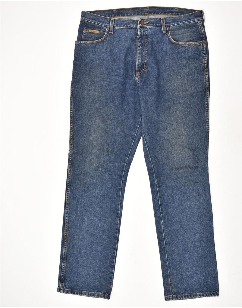 WRANGLER Mens Texas High Waist Straight Jeans W38 L34  Blue Cotton | Vintage Wrangler | Thrift | Second-Hand Wrangler | Used Clothing | Messina Hembry 