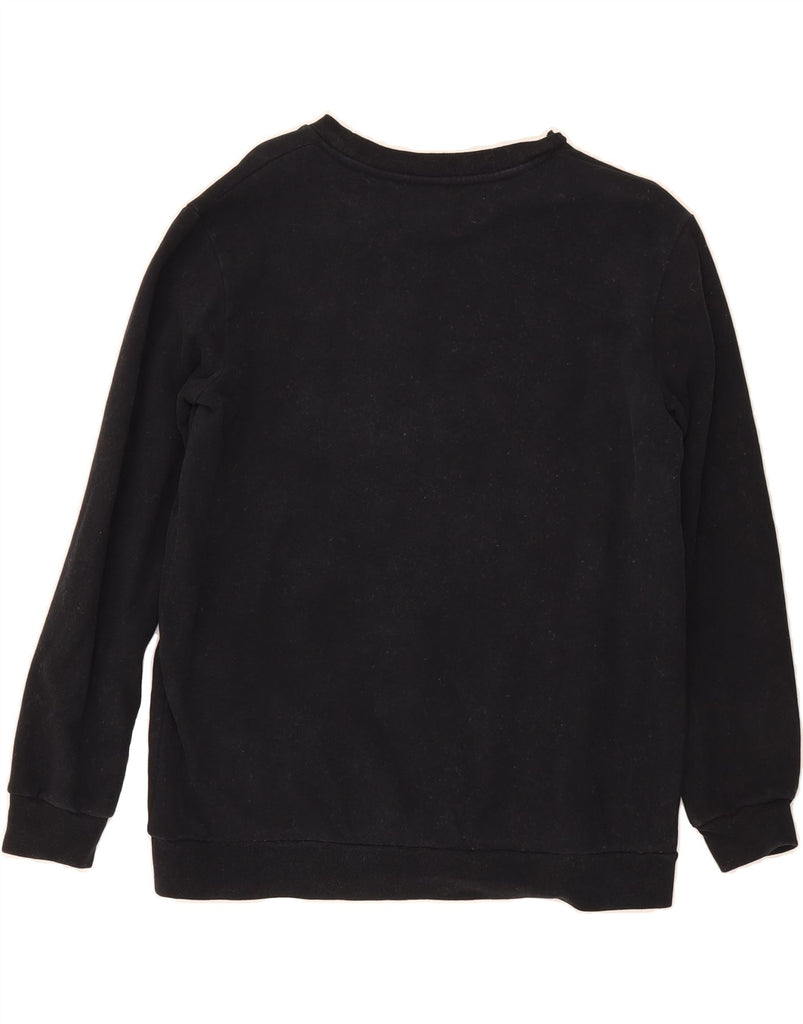 CALVIN KLEIN JEANS Womens Graphic Sweatshirt Jumper UK 14 Medium Black Vintage Calvin Klein Jeans and Second-Hand Calvin Klein Jeans from Messina Hembry 