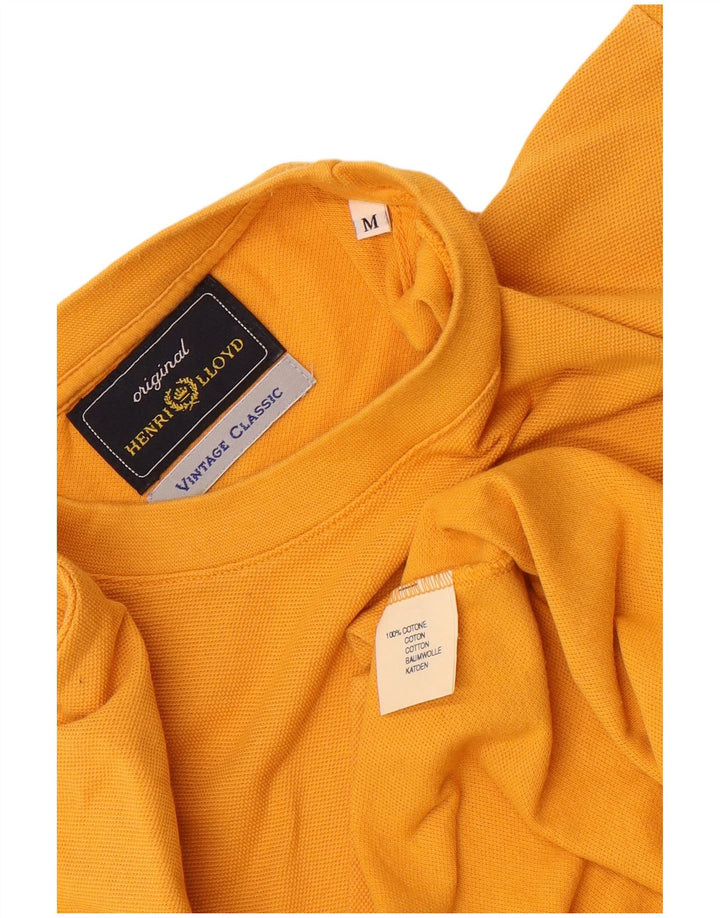Henri Lloyd Mens T-Shirt Top Medium Yellow Cotton