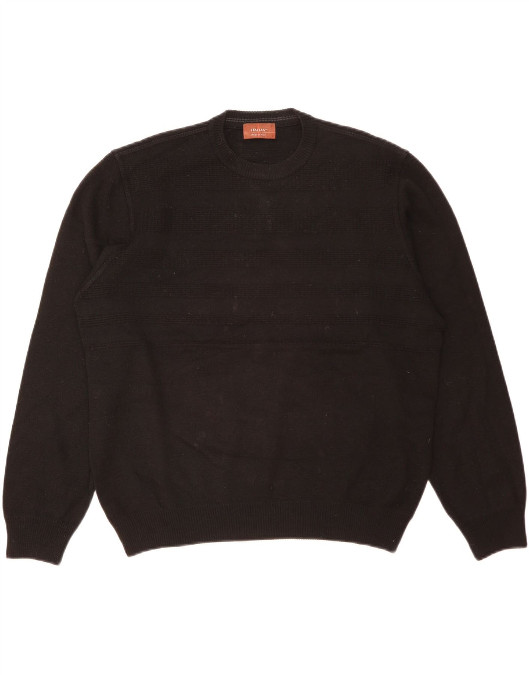 Marks & Spencer Mens Crew Neck Jumper Sweater Large Black Acrylic