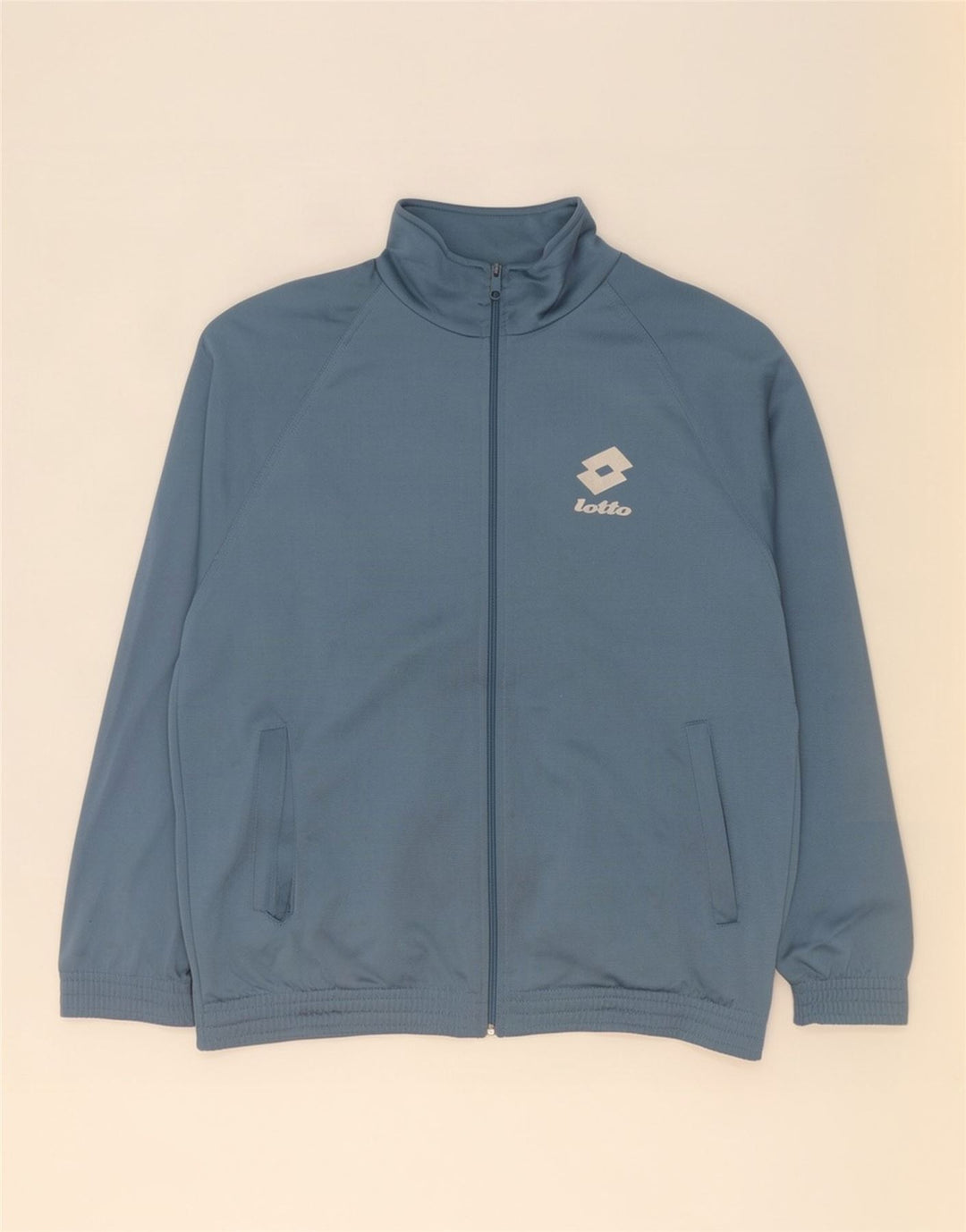 Lotto Mens Graphic Tracksuit Top Jacket Large Blue Colourblock