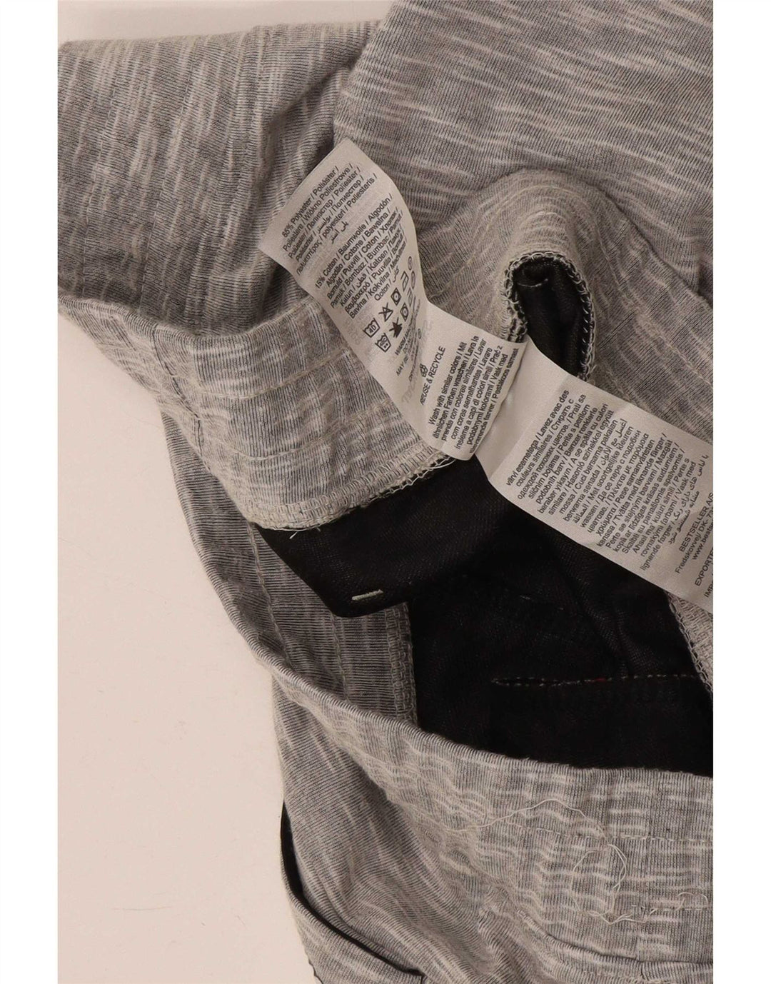 Jack & Jones Mens Sport Shorts Medium Grey Flecked Cotton