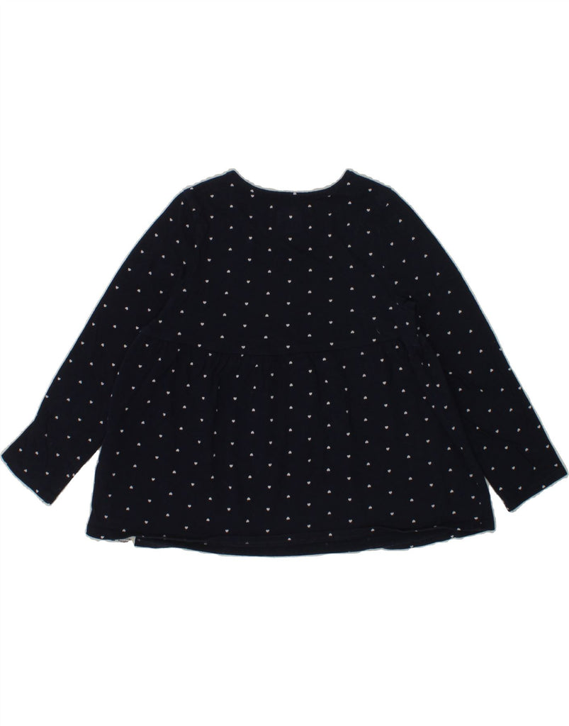 GAP Girls Top Long Sleeve 3-4 Years Navy Blue Spotted Cotton | Vintage Gap | Thrift | Second-Hand Gap | Used Clothing | Messina Hembry 