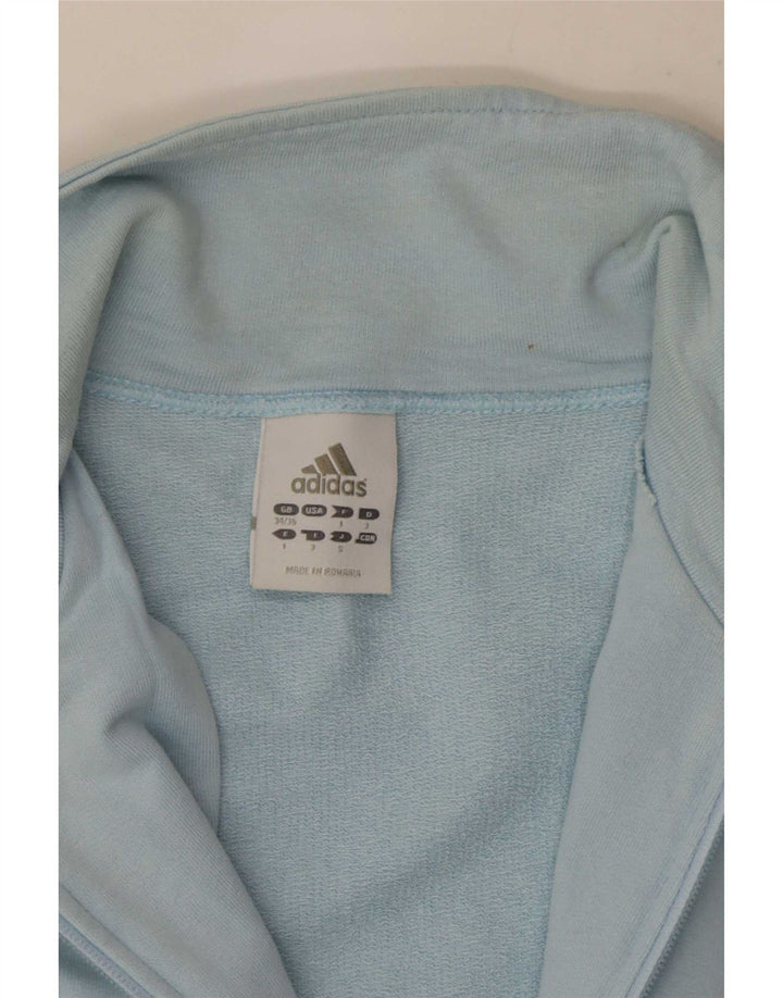 Adidas Mens Tracksuit Top Jacket UK 34/36 Small Blue Cotton