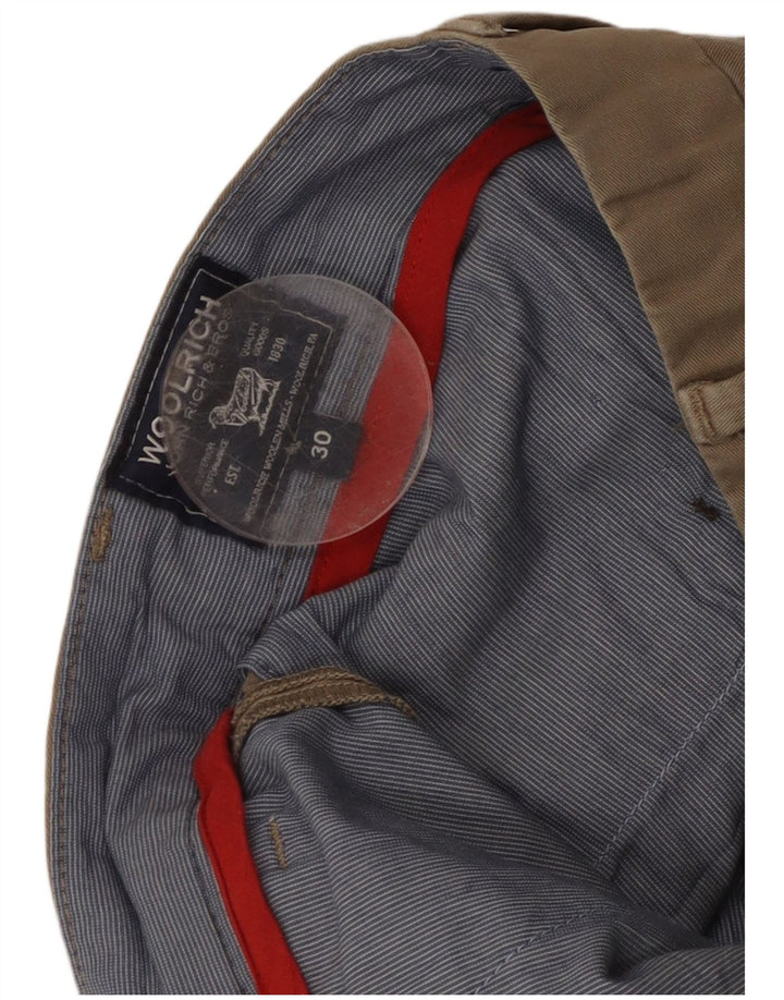 Woolrich Mens Slim Chino Trousers W30 L33  Beige Cotton