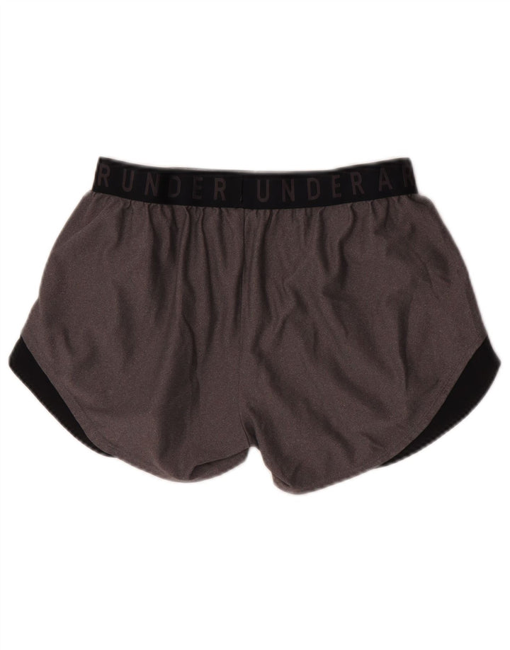 Under Armour Womens Sport Shorts UK 12 Medium Grey Polyester Sports