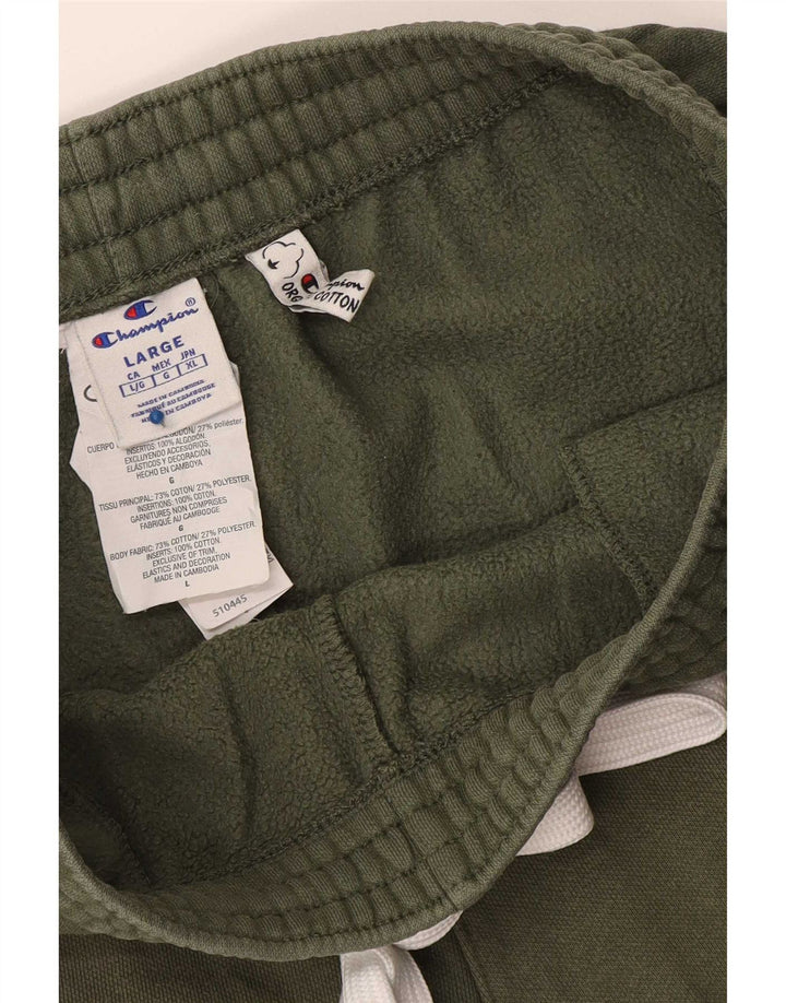 Champion Mens Cargo Tracksuit Trousers Joggers Large Khaki Cotton