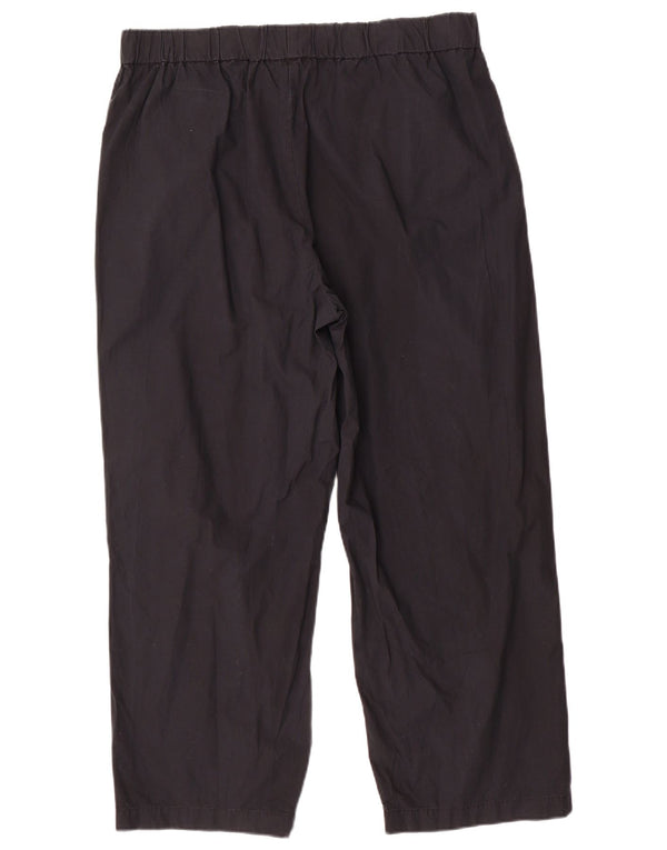 Marks & Spencer Womens High Waist Casual Trousers UK 16 Large W36 L27 Black