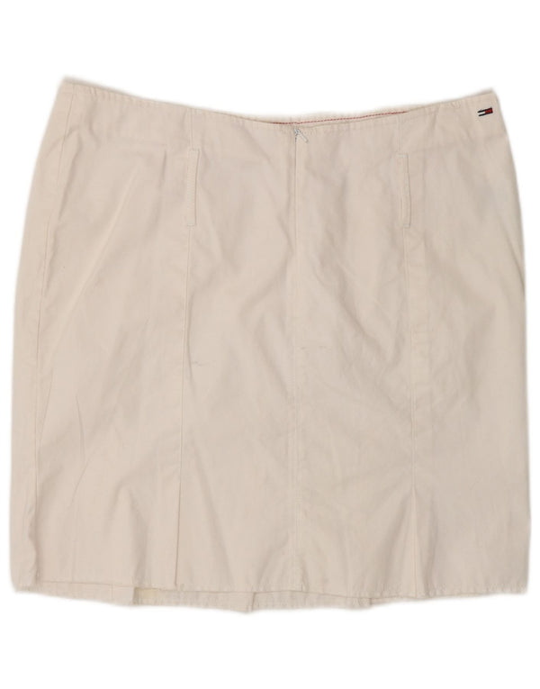 Tommy Hilfiger Womens Mini Skirt Large W32 White Cotton