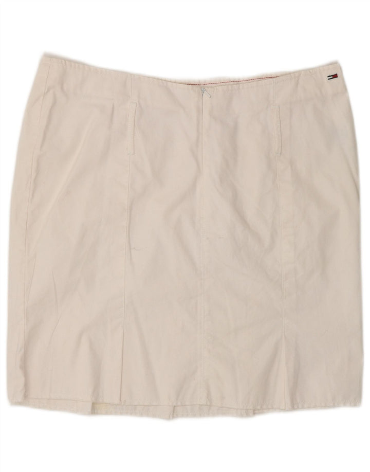 Tommy Hilfiger Womens Mini Skirt Large W32 White Cotton