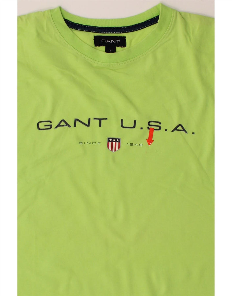 GANT Mens Graphic T-Shirt Top Small Green Cotton Vintage Gant and Second-Hand Gant from Messina Hembry 