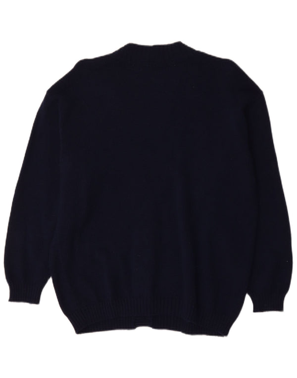 Vintage Womens Cardigan Sweater UK 18 XL Navy Blue