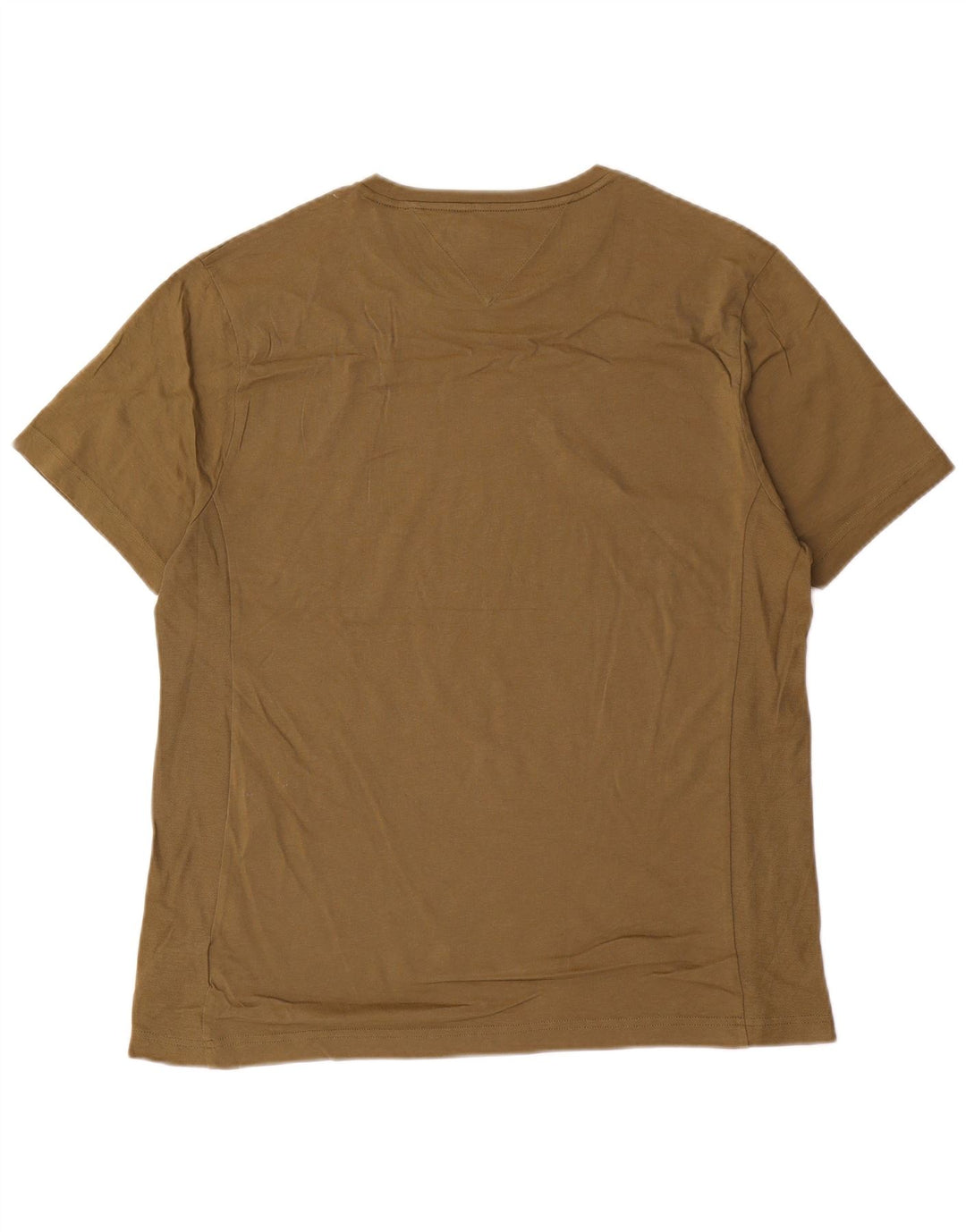 TOMMY HILFIGER Mens T-Shirt Top Medium Khaki Cotton