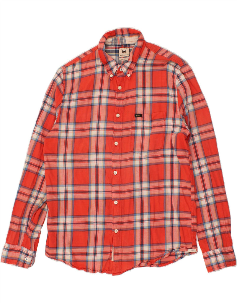 LEE Mens Shirt Large Red Check Cotton | Vintage Lee | Thrift | Second-Hand Lee | Used Clothing | Messina Hembry 