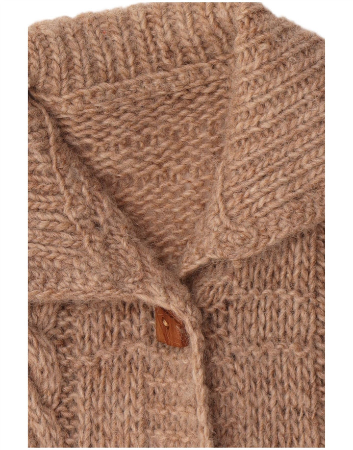 Vintage Womens Oversized Cardigan Sweater UK 20 2XL Brown