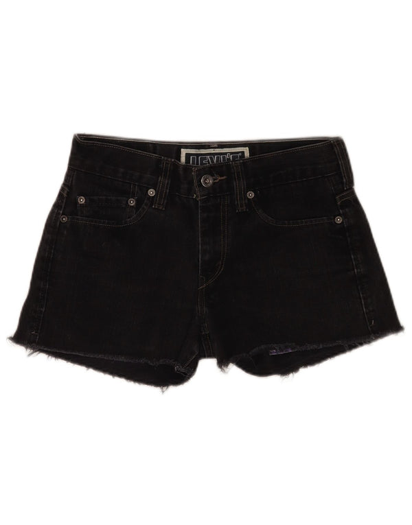 Levi's Womens 511 Skinny Denim Shorts W30 Medium Black Cotton