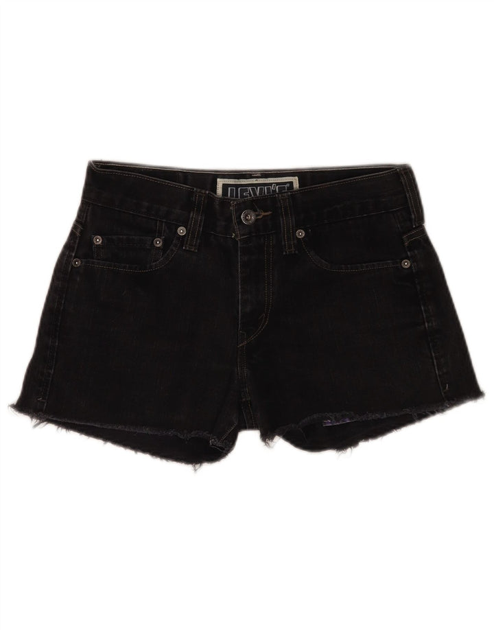 Levi's Womens 511 Skinny Denim Shorts W30 Medium Black Cotton