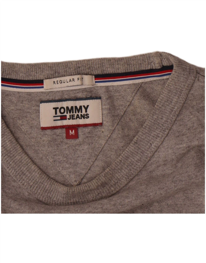 Tommy Hilfiger Mens Regular Fit Graphic Top Long Sleeve Medium Grey Flecked