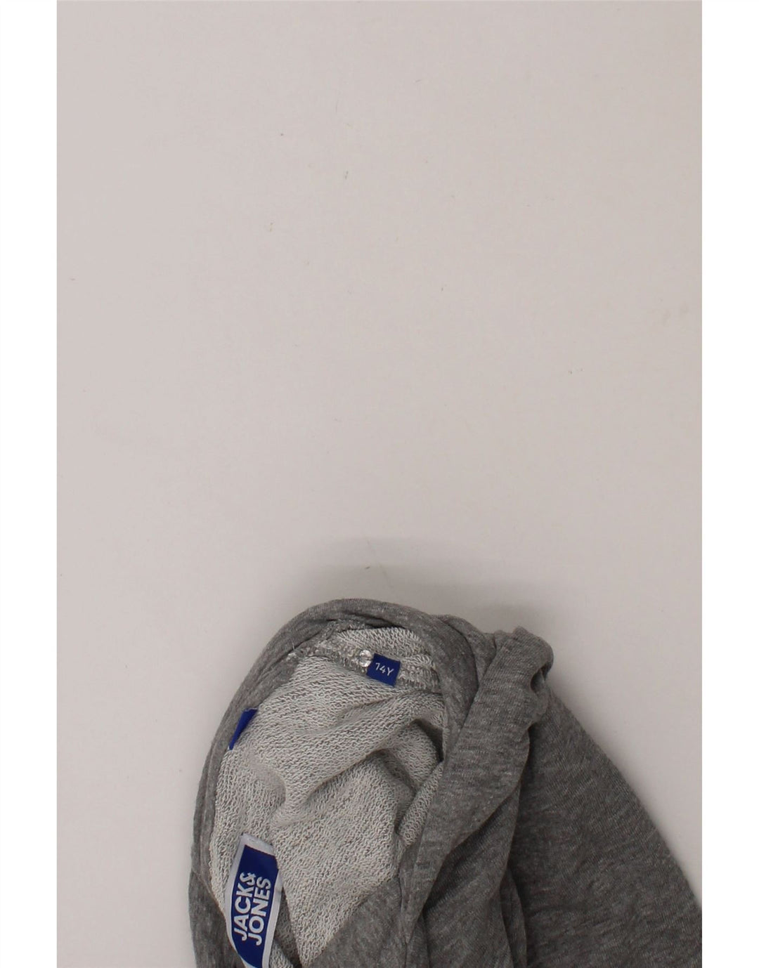 JACK & JONES Boys Hoodie Jumper 13-14 Years Grey Cotton Vintage Jack & Jones and Second-Hand Jack & Jones from Messina Hembry 