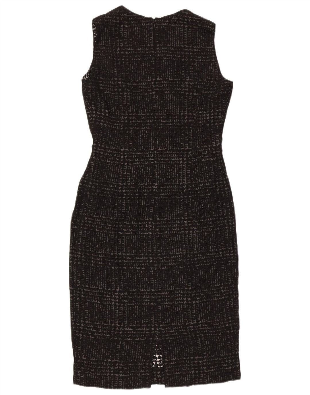 Gianfranco Ferre Womens Sheath Dress UK 10 Small Black Houndstooth