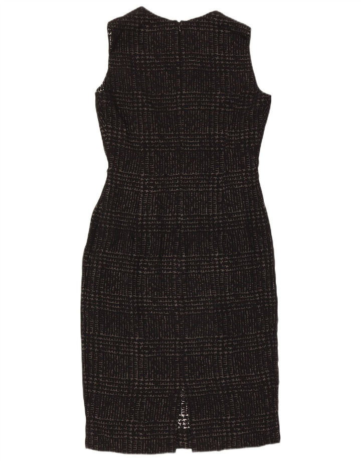 Gianfranco Ferre Womens Sheath Dress UK 10 Small Black Houndstooth