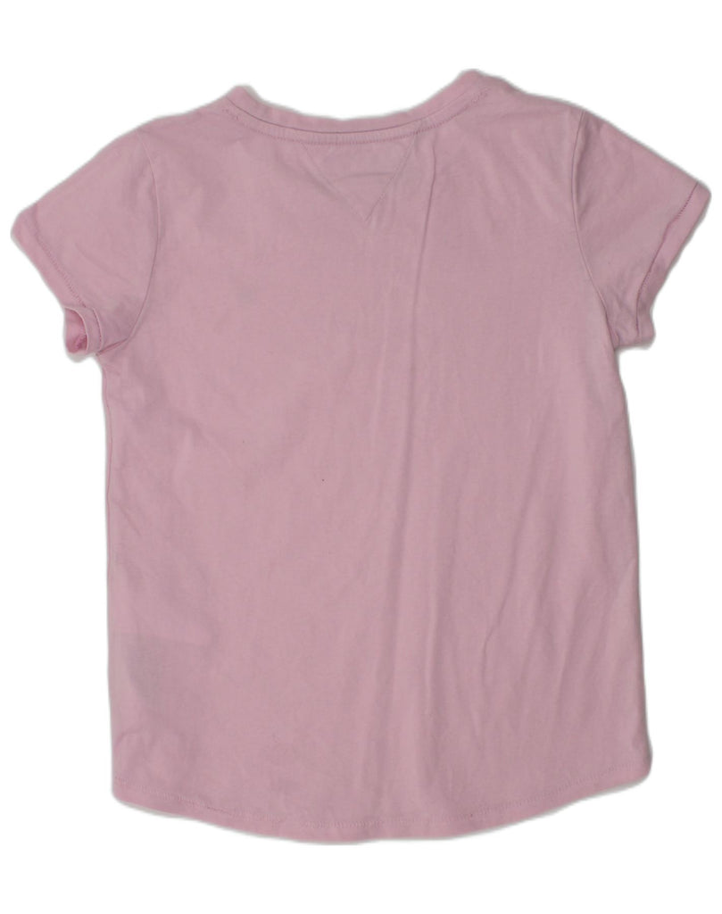 TOMMY HILFIGER Girls T-Shirt Top 9-10 Years Pink Cotton | Vintage Tommy Hilfiger | Thrift | Second-Hand Tommy Hilfiger | Used Clothing | Messina Hembry 