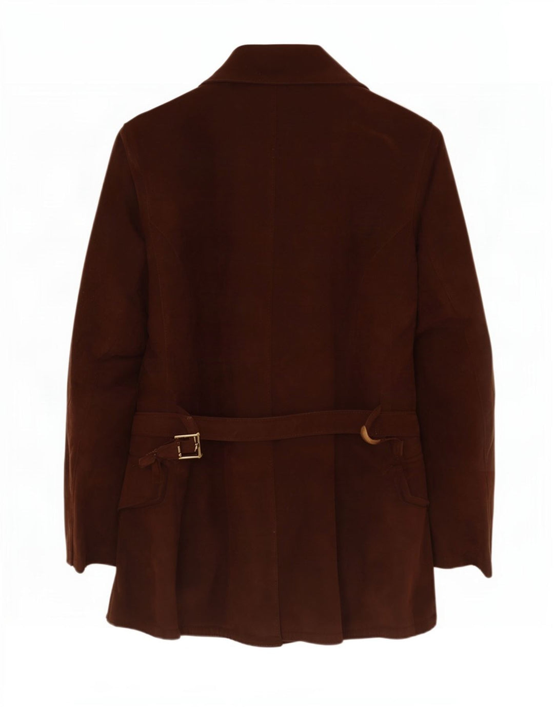 Vintage Womens Suede Jacket UK 14 Medium Brown