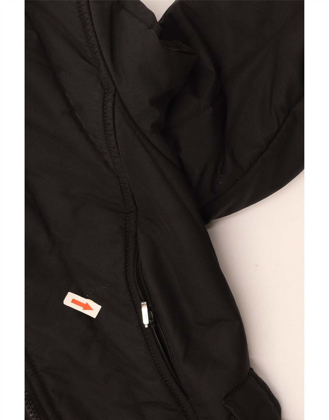 REFRIGIWEAR Womens Crop Padded Jacket UK 10 Small Black Polyamide