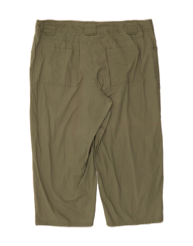 MOSSIMO Womens Straight Capri Trousers US 20 3XL W40 L23 Khaki Cotton Vintage Mossimo and Second-Hand Mossimo from Messina Hembry 
