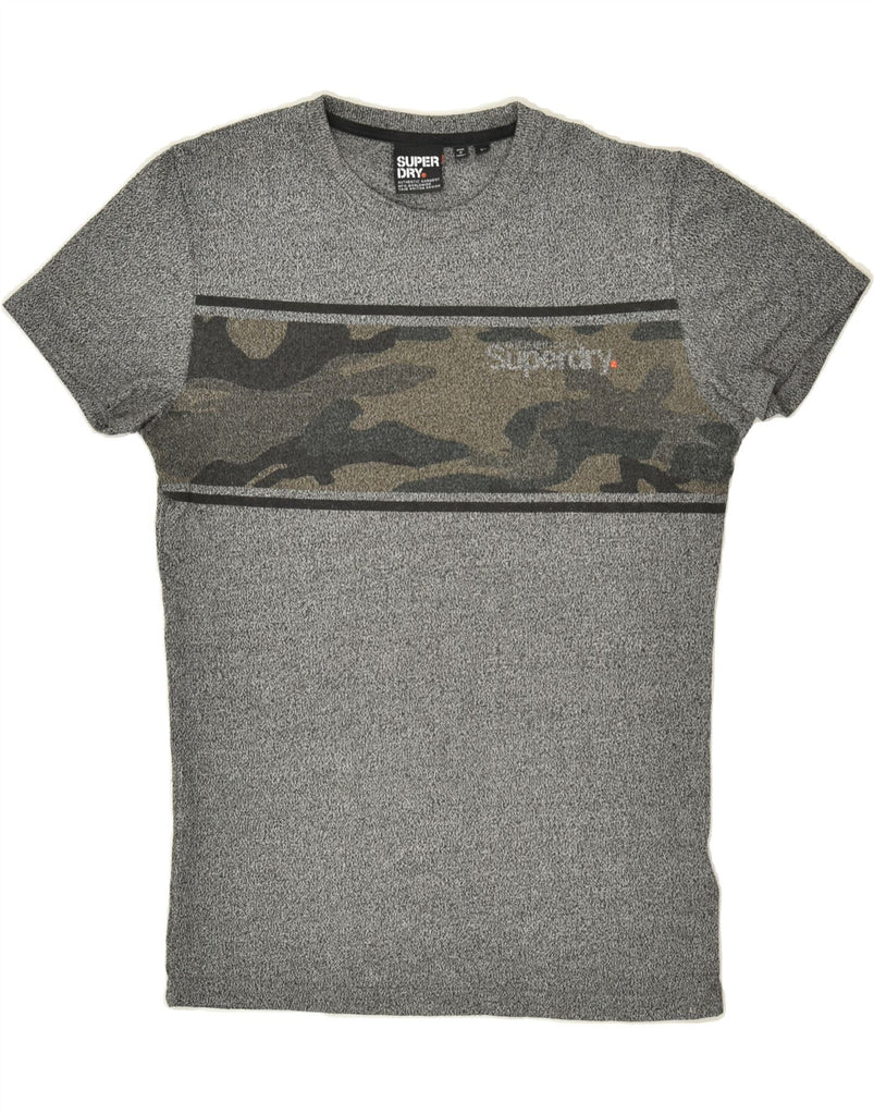 SUPERDRY Mens Graphic T-Shirt Top XS Grey Flecked Cotton | Vintage Superdry | Thrift | Second-Hand Superdry | Used Clothing | Messina Hembry 