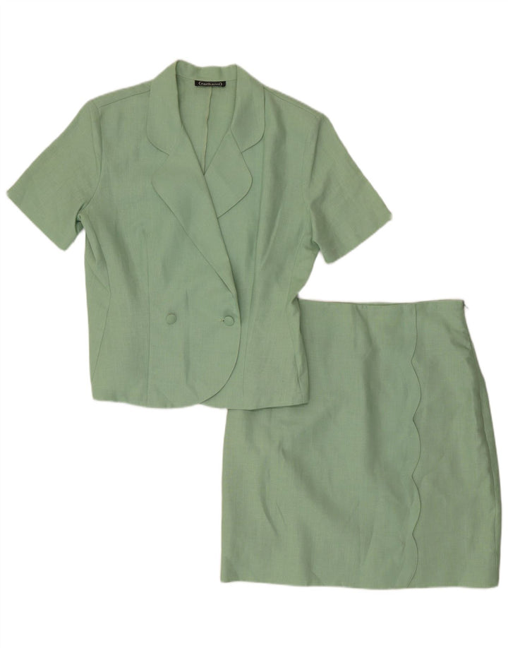 Cacharel Womens Double Breasted 2 Piece Skirt Set IT 44 Medium W28 Green