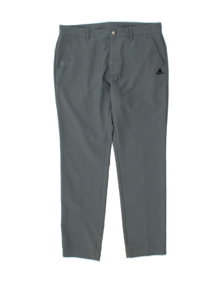 ADIDAS Mens Slim Chino Trousers W32 L30 Blue Polyester Vintage Adidas and Second-Hand Adidas from Messina Hembry 
