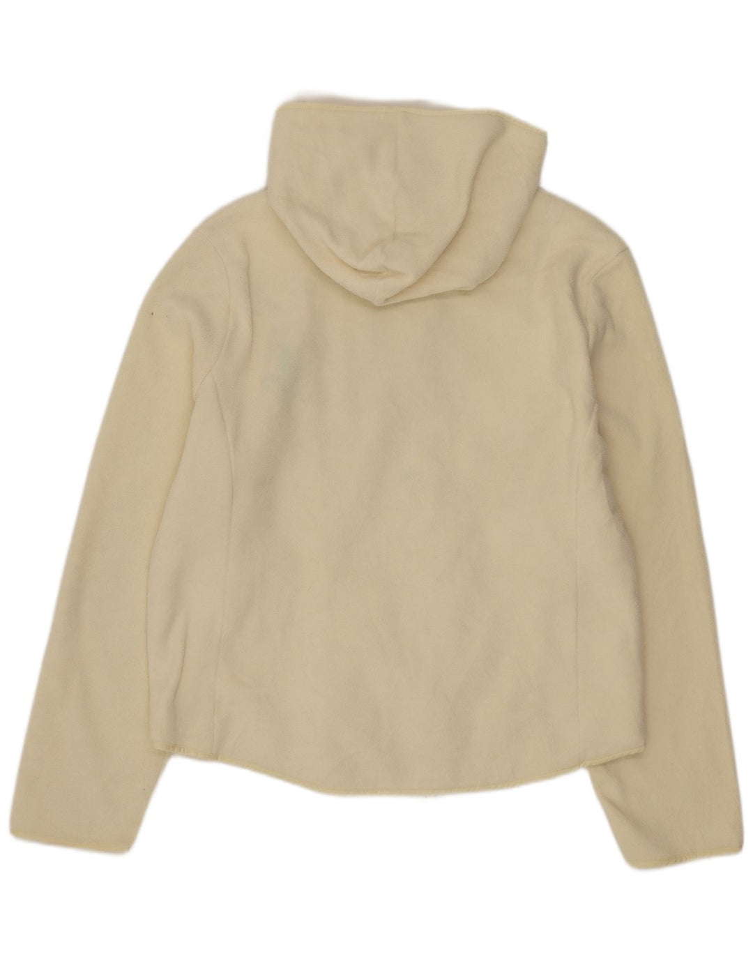 Calvin Klein Jeans Womens Hooded Fleece Jacket UK 18 XL Off White Polyester