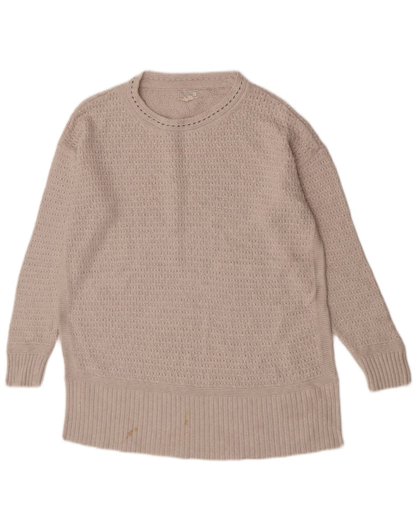 Fat Face Womens Boat Neck Jumper Sweater UK 12 Medium Grey Cotton