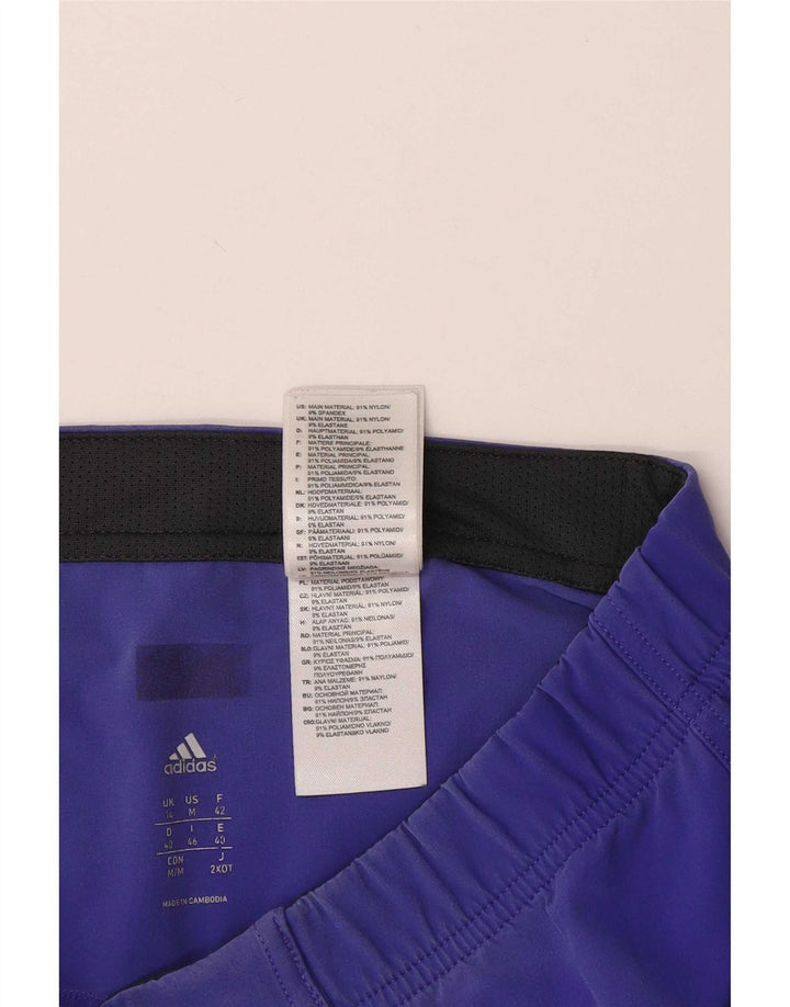Adidas Womens Sport Shorts UK 14 Medium Purple Nylon