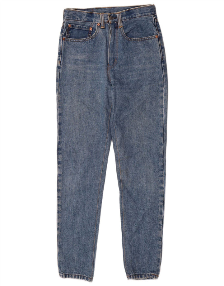 Levi's Womens 550 Tapered Jeans W28 L30 Blue Cotton